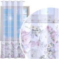 Firana gotowa woal pastelowe kwiaty 140x250 przelotki  - 10128