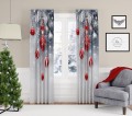 Zasłona półzaciemniająca motyw świąteczny 140x250 na taśmie - 11402
