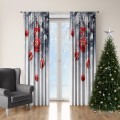 Zasłona półzaciemniająca motyw świąteczny 140x250 na taśmie - 11404