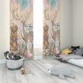 Zasłona półzaciemniająca motyw BAMBI do pokoju dziecięcego 140x250 na taśmie    - 12310