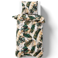 Pościel z motywem tropikalnych liści 140x200   