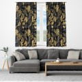 Zasłona półzaciemniająca z nadrukiem tropikalnych liści 140x160 na taśmie - 12746