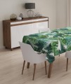 Obrus plamoodporny w zielone liście 140x220 - 1284