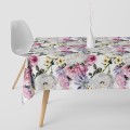 Obrus plamoodporny pastelowe kwiaty 140x220 - 1295