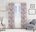Zasłona półzaciemniająca z motywem kwiatowym, różowe pastelowe kwiaty , 140x250 cm, na taśmie - 130