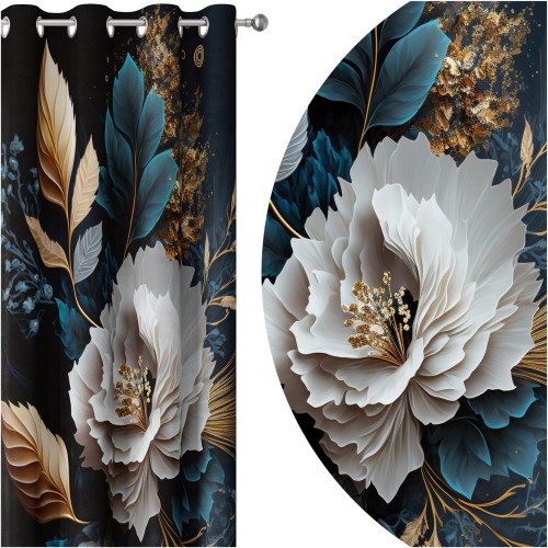 Zasłona półzaciemniająca glamour 140x250, przelotki     - 13470