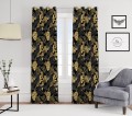 Zasłona półzaciemniająca z motywem liści 140x250 przelotki   - 13588