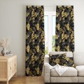 Zasłona półzaciemniająca z motywem liści 140x250 przelotki   - 13594