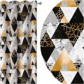 Zasłona półzaciemniająca motyw geometryczny 140x250, przelotki   - 13625