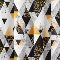 Zasłona półzaciemniająca motyw geometryczny 140x250, przelotki   - 13627
