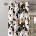 Zasłona półzaciemniająca motyw geometryczny 140x250, przelotki   - 13630