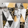 Zasłona półzaciemniająca motyw geometryczny 140x250, przelotki   - 13631