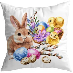 Poszewka dekoracyjna  z motywem wielkanocnym 45x45