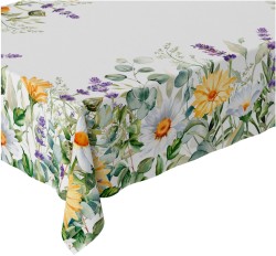 Obrus plamoodporny z motywem kwiatowym  120x160  