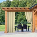 Zasłony ogrodowe beżowe do altany tarasu ogrodu 155x220 przelotki   - 14630