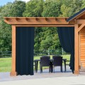 Zasłony ogrodowe granatowe do altany tarasu ogrodu 155x200 przelotki  - 14648