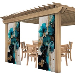 Zasłony ogrodowe  glamour  do altany tarasu ogrodu 155x220
