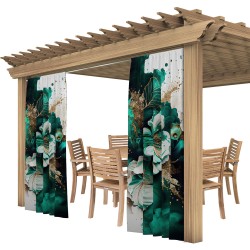 Zasłony ogrodowe  glamour  do altany tarasu ogrodu 155x220
