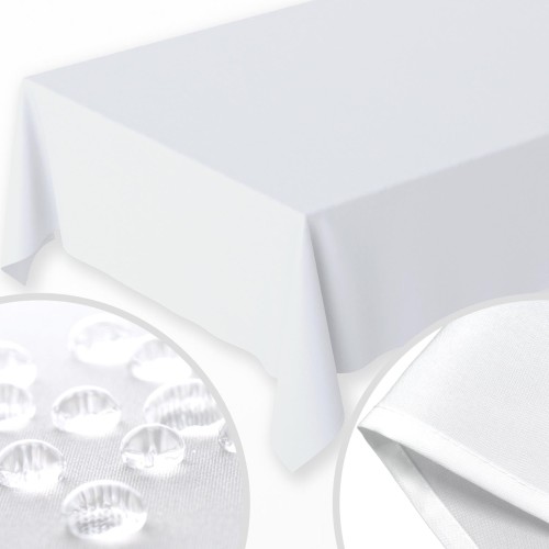 Obrus plamoodporny klasyczny biały 140x240 - 16062