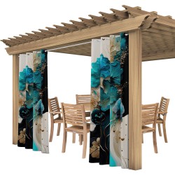 Zasłony ogrodowe glamour do altany tarasu ogrodu 155x220  przelotki  