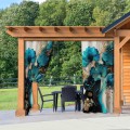 Zasłony ogrodowe glamour do altany tarasu ogrodu 155x220  przelotki   - 16154