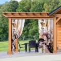 Zasłony ogrodowe glamour do altany tarasu ogrodu 155x220  przelotki    - 16193