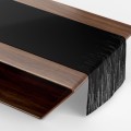 Bieżnik z czarny z motywem geometrycznym 40x220 - 16441