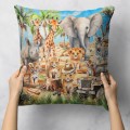 Poszewka dekoracyjna  motyw ZOO do pokoju dziecięcego 40x40 - 16598