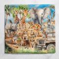 Poszewka dekoracyjna  motyw ZOO do pokoju dziecięcego 40x40 - 16599