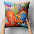 Poszewka dekoracyjna  motyw DINOZAURY do pokoju dziecięcego 40x40  - 16612