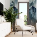 Zasłona półzaciemniająca z motywem glamour 140x250 na taśmie - 18275