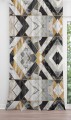 Zasłona półzaciemniająca z motywem geometrycznym 140x250 na taśmie - 18341