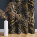  Zasłona półzaciemniająca z nadrukiem tropikalnych liści 140x250, na taśmie - 18467