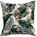 Poszewka dekoracyjna z motywem liści monstera 40x40 - 1900