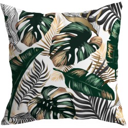 Poszewka dekoracyjna z motywem liści monstera 50x50