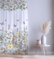 Firana gotowa woal motyw kwiatowy 140x250 przelotki - 20242