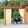 Zasłony ogrodowe ecru do altany tarasu ogrodu 155x220 przelotki - 20532