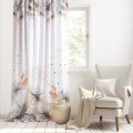 Firana gotowa woal motyw kwiatowy 140x250 przelotki - 20562