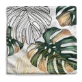Poszewka dekoracyjna liście monstera tropikalne 40x40 - 2062