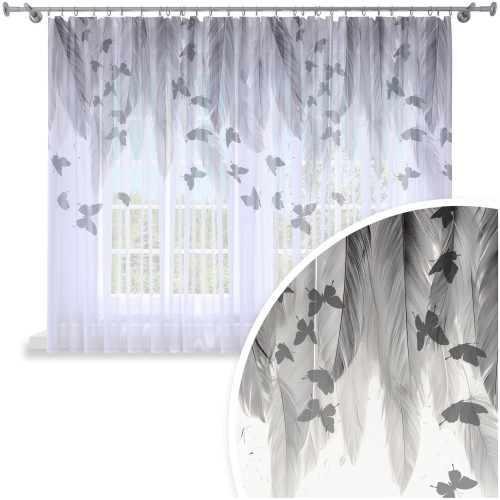 Firana gotowa woal motyle 300x160 - 21595