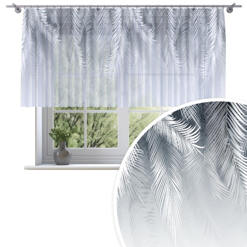 Firana gotowa z motywem liści 400x120 - 21631