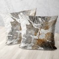 Welwetowa poszewka dekoracyjna z motywem liści 40x40 - 2202