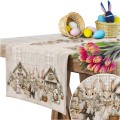 BIEŻNIK OBRUS ŚWIĄTECZNY GŁADKI 40X180 CM NA STÓŁ WIELKANOC ZAJĄC  - 22117