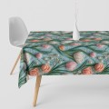 OBRUS PLAMOODPORNY 140x200 NA STÓŁ WIOSENNY WZÓR WIOSNA KWIATY TULIPANY  - 22298