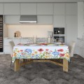 OBRUS WIOSENNY PLAMOODPORNY 140x220 CM WIOSNA NA STÓŁ WZÓR POLNE KWIATY  - 22344