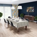 OBRUS PLAMOODPORNY 140x220 GŁADKI NA STÓŁ WIOSENNY WZÓR KWIATY KOLORY  - 22397