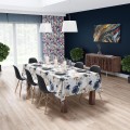 OBRUS PLAMOODPORNY 140x220 GŁADKI NA STÓŁ WIOSENNY WZÓR KWIATY KOLORY  - 22415