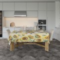 OBRUS PLAMOODPORNY 140x240 CM NA STÓŁ GŁADKI WIOSENNY WZÓR SŁONECZNIKI  - 22464