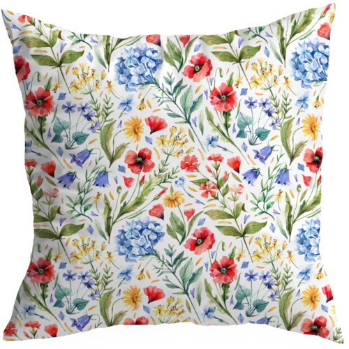 POSZEWKA DEKORACYJNA WIOSENNA 40X40 CM WIOSNA POLNE KWIATY KOLORY WZÓR  - 22543