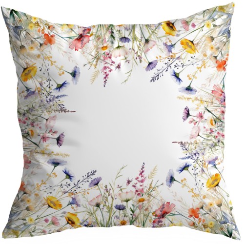 POSZEWKA DEKORACYJNA WIOSENNA 40X40 CM WIOSNA POLNE KWIATY KOLORY  - 22549